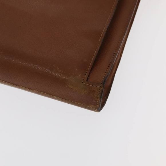 GUCCI Bamboo Business Bag Leather Brown Gold 1529593675 Auth ti2591 - Picture 10 of 16